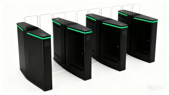 kopen Half-hoogte glazen schuifpoort draaihek met kaartlezer toegangscontrole voor luchthaven online manufacture