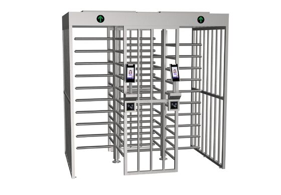 kopen SUS 304 Volledige hoogte draaistellen Dubbelbaanpoort voor bouwplaats online manufacture
