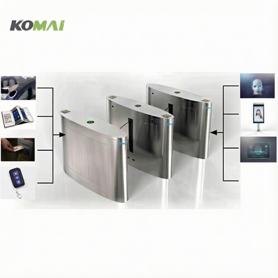 Kopen 304 Roestvrij Staal Flap Barrier Draaideur met IC-kaart Toegang en 35 Personen/Min Doorgangssnelheid online manufacture