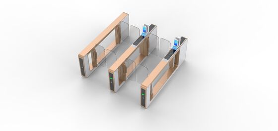 Goede prijs Gloden Color  Subway Station's AB Anti Tailgating Ticket Checking Gates Turnstiles online