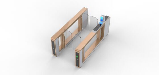 Goede prijs Airport  Full Height  AB Swing Turnstile Gate Security Entrance With Gloden Color online