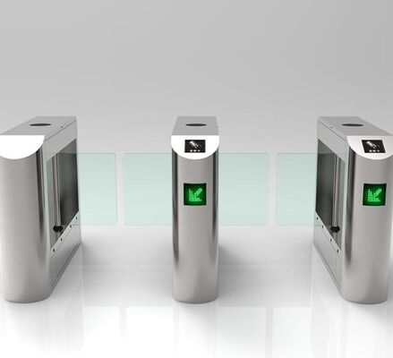 IP54 Pedestrian Turnstile Gate Access Control 304 Stainless Steel Material