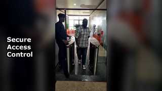 Glazen tourniquet Vingerafdruktoegangscontrole